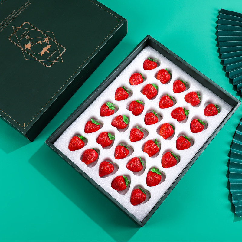 新品草莓包装盒纸盒送人创意盒子珍珠抖音网红礼品盒