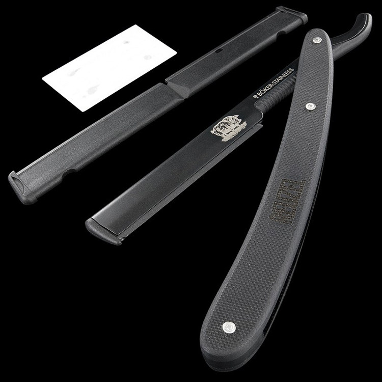 boker德国索林根可替换刀片直刃刀剃须理发刮胡刀塑料剃须刀