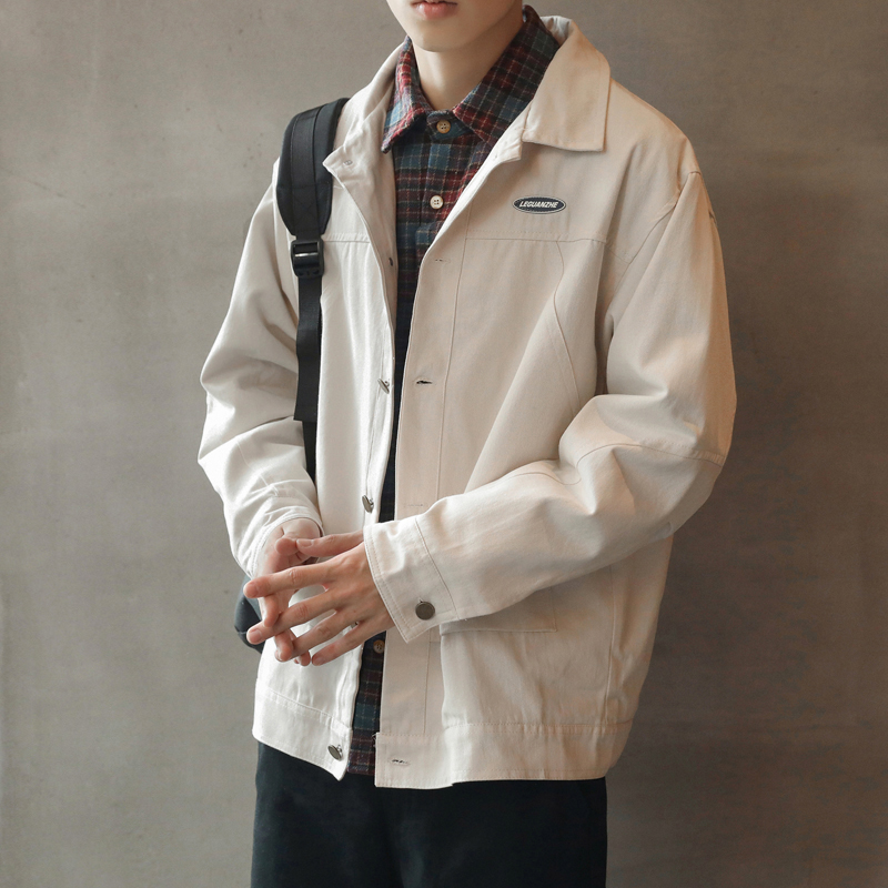 男士工装夹克外套宽松休闲春季天潮流春秋季新款春装2022男生潮牌
