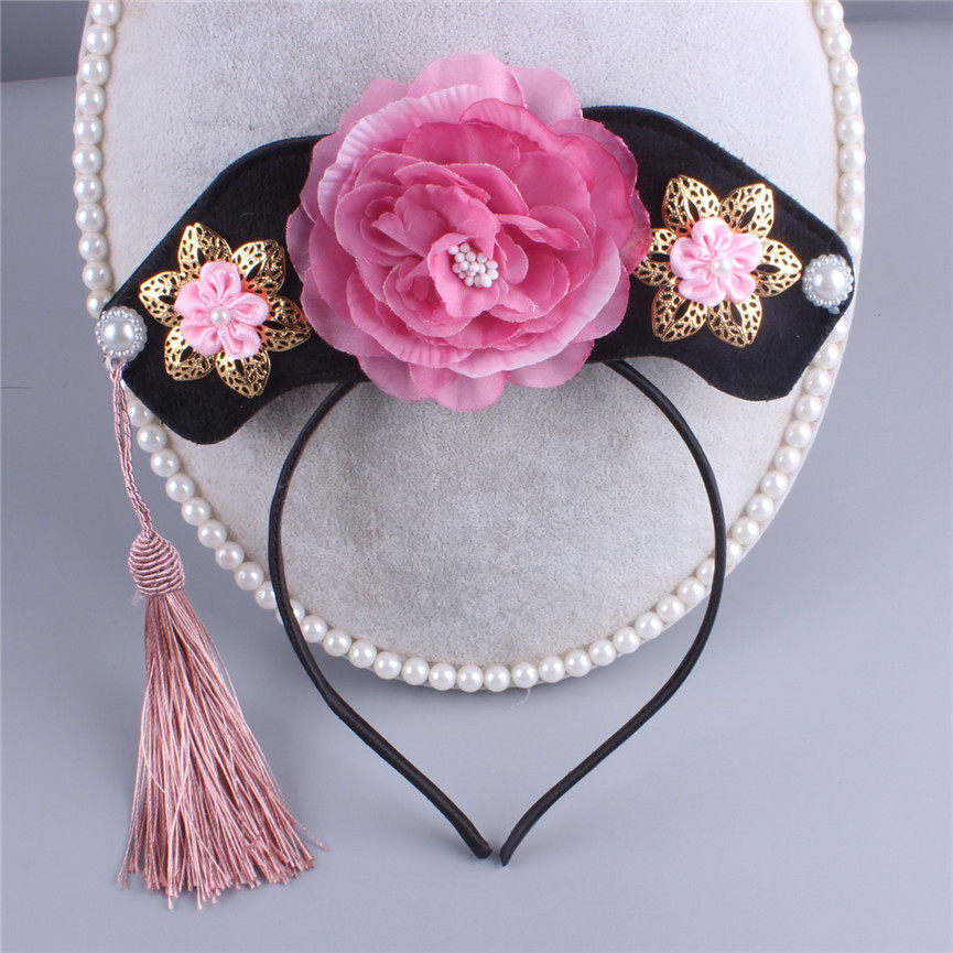 包邮格格头饰发箍清宫电视剧妃子旗头拍照写真发饰