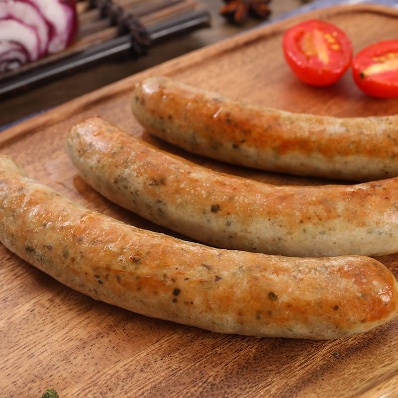 香肠图林1kg德国风味德式纯肉手工油煎烧烤香肠