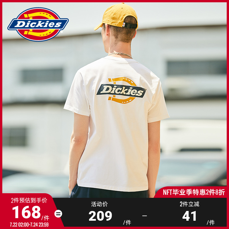 【商场同款】DickiesLogo印花T恤男士春夏新品全棉薄上衣9588