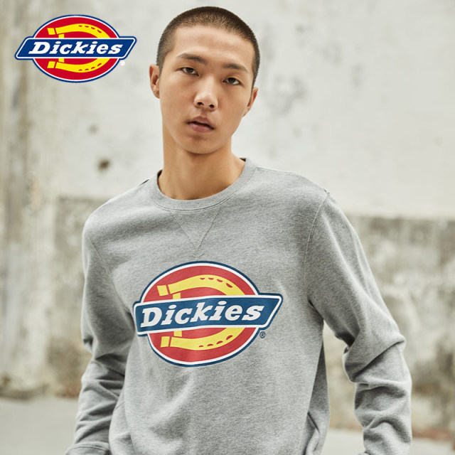 Dickies multicolor logo round neck sweater men's fall casual pullover top 6861 Dickies multicolor logo round neck sweater men's fall casual pullover top 6861