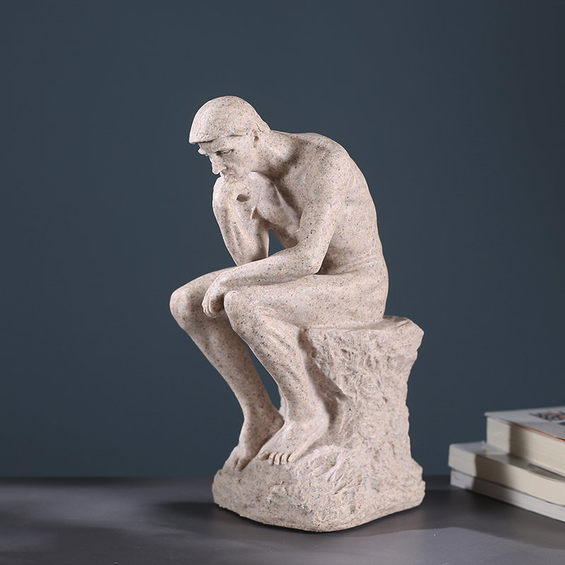 美式大卫人物模型装饰艺术品创意思考者雕塑客厅摆件