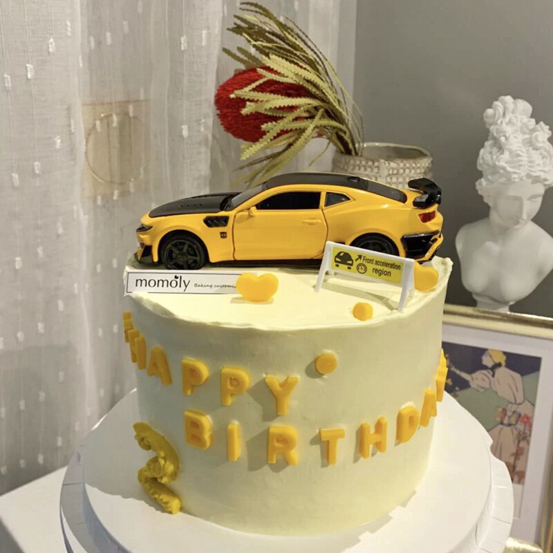 生日蛋糕装饰变形金刚玩具魔幻大黄蜂战士摆件汽车机器人节日装扮用品