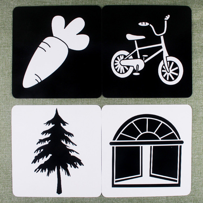 黑白卡智力开发儿童卡片识图认知识别卡图形启蒙婴幼儿启蒙认知书