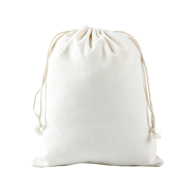袋子白色布收纳棉布口袋袋束抽绳麻袋帆布米袋首饰袋