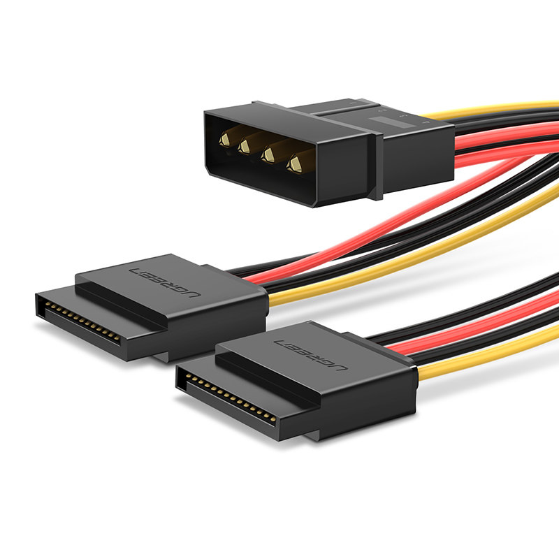 绿联sata硬盘电源线4pin台式机电脑ide转接接线连接线