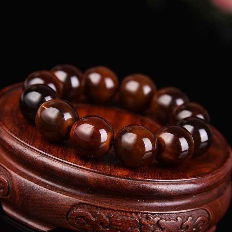 天然满血酒红山山龟手串圆珠手链山龟壳黄金甲佛珠手链