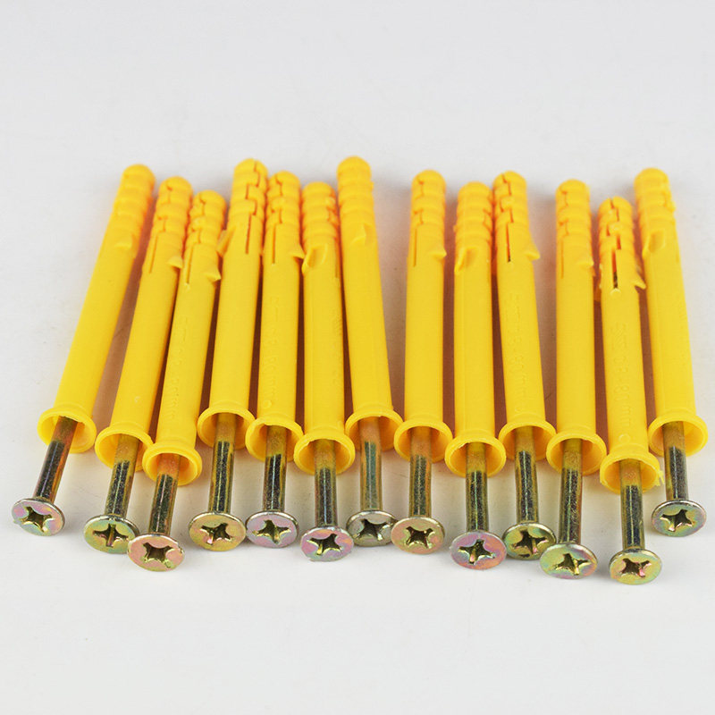 膨胀小黄黄鱼螺丝自攻螺丝钉螺栓螺钉美固胶塞塑料膨胀管