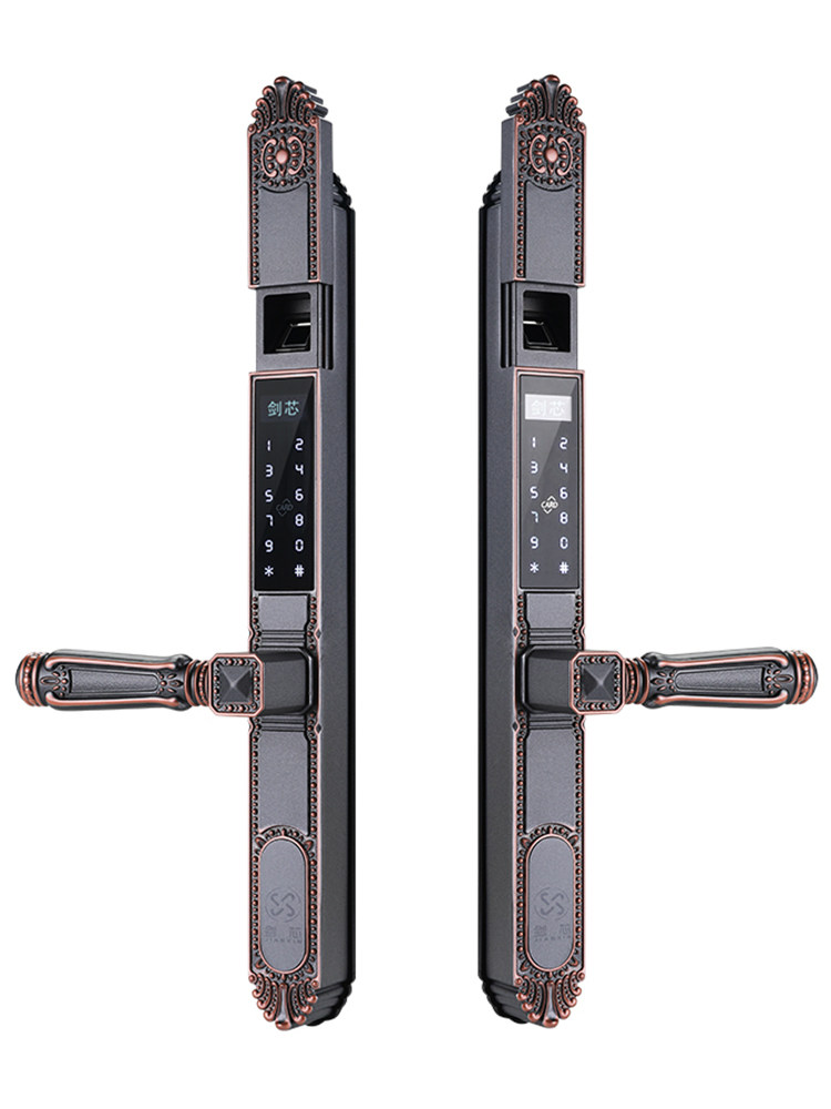 庭院密码锁栅栏大院别墅金门智能院门防雨双面智能门锁