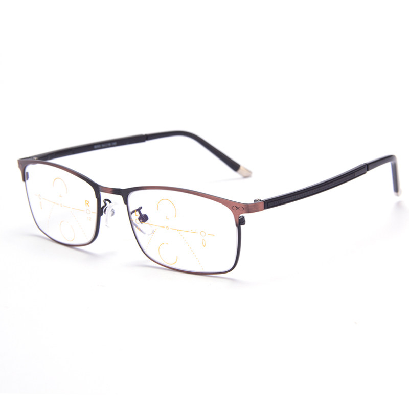 高清渐进多焦点德国自动变焦近视老花镜男平光一体远近两用老年人