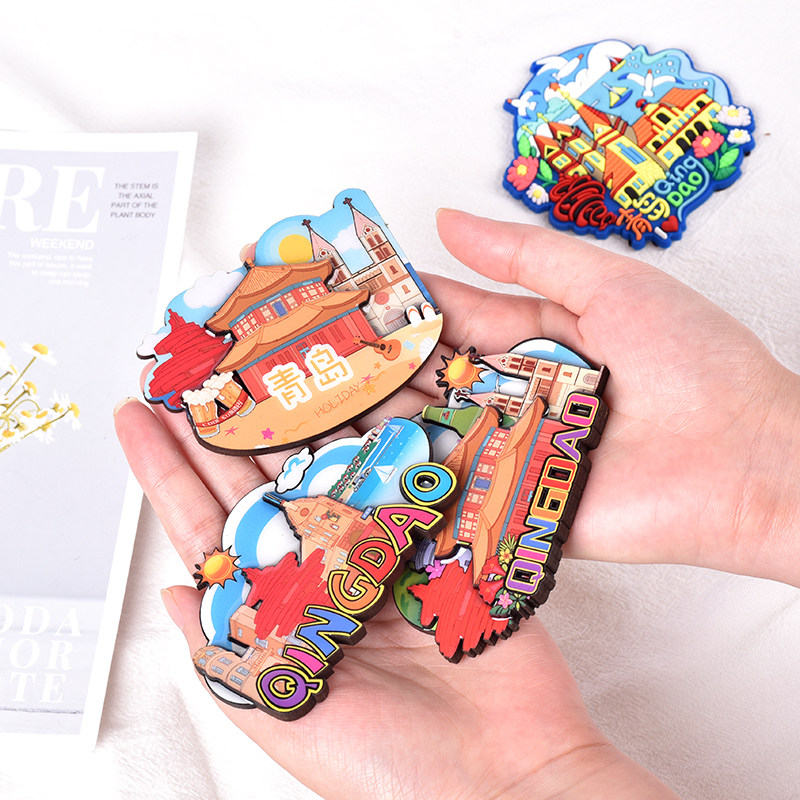 山东青岛旅游景点纪念品磁铁软胶日本密度板冰箱贴海军博物馆礼品