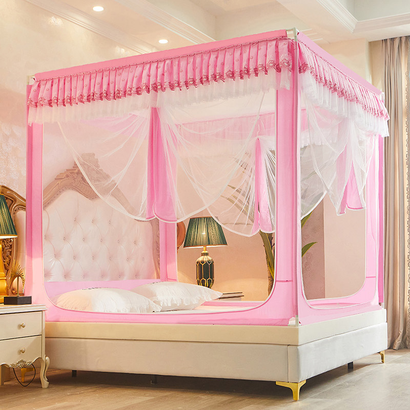 铁艺三开门拉链防摔蚊帐家用方顶220cm牢固蚊帐