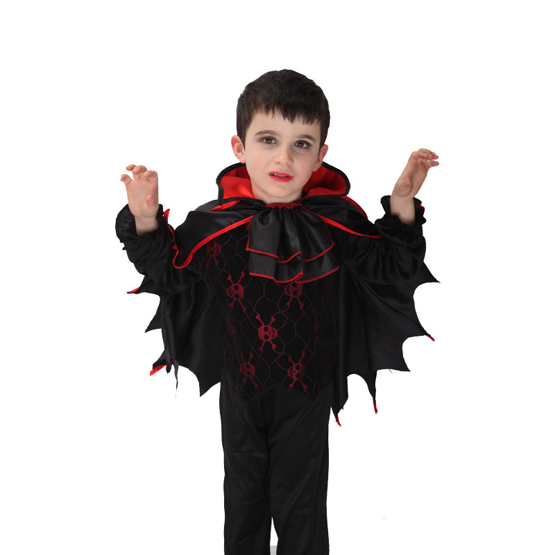 万圣节儿童服装小男孩吸血鬼cosplay晚会表演男童衣服长袖服饰