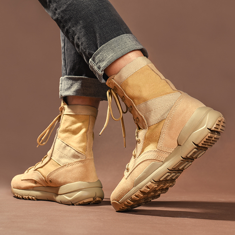 登山鞋男女夏季透气防水防滑轻便高帮越野户外爬山鞋沙漠靴徒步鞋