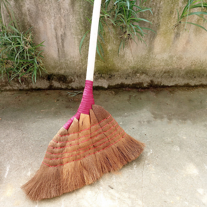 加长加大植物软毛扫帚扫把扫地笤帚棕毛鬃毛扫把