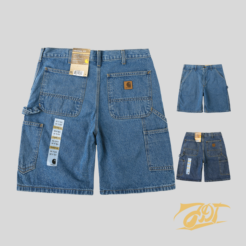 Carhartt Denim Work Short #B28 水洗做旧 多口袋工装牛仔短裤