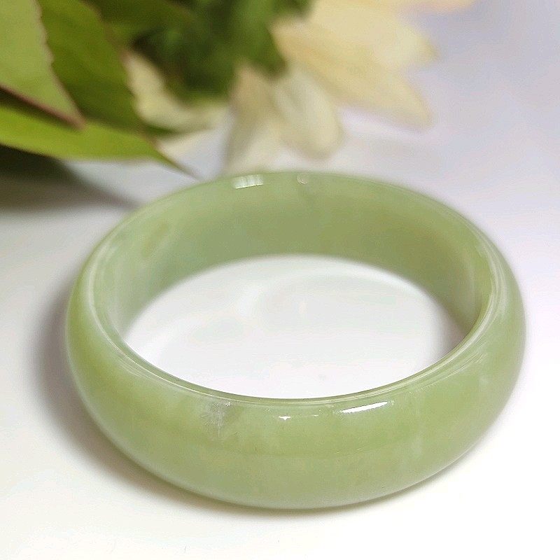 和田黄白老玉手镯辽宁岫岩玉镯天然玉石老坑手饰