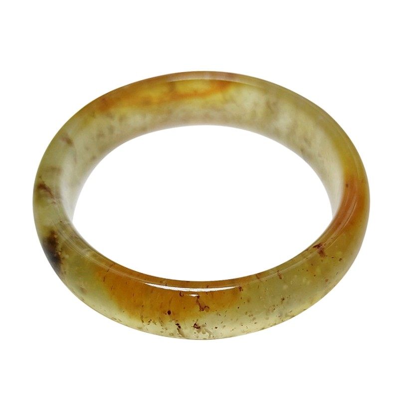 辽宁岫岩玉冰种岫玉红花玉手手镯天然玉石玉镯手饰