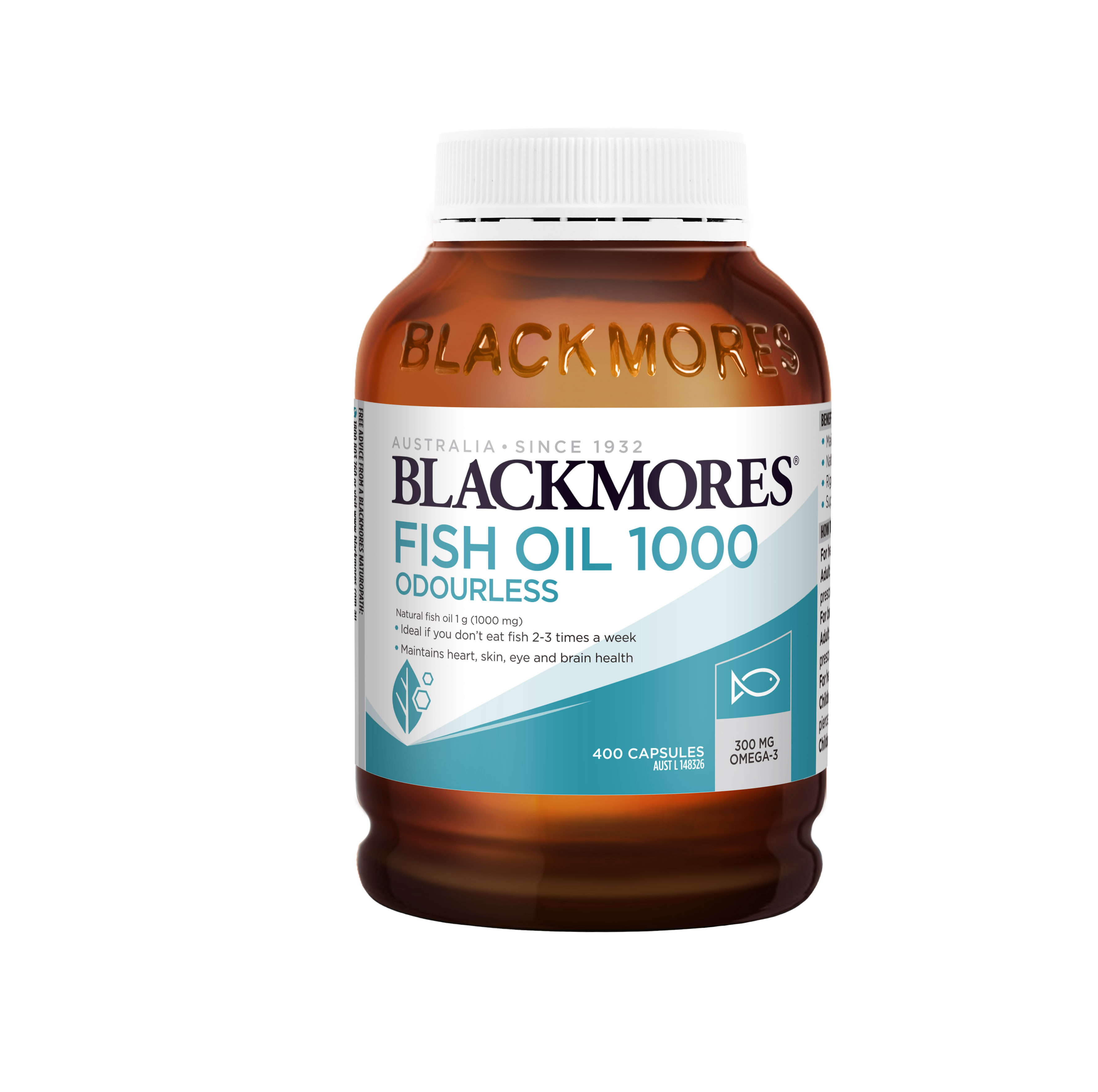 澳洲blackmores腥味深海鱼油400粒含dha健康软胶囊营养营养保健鱼油