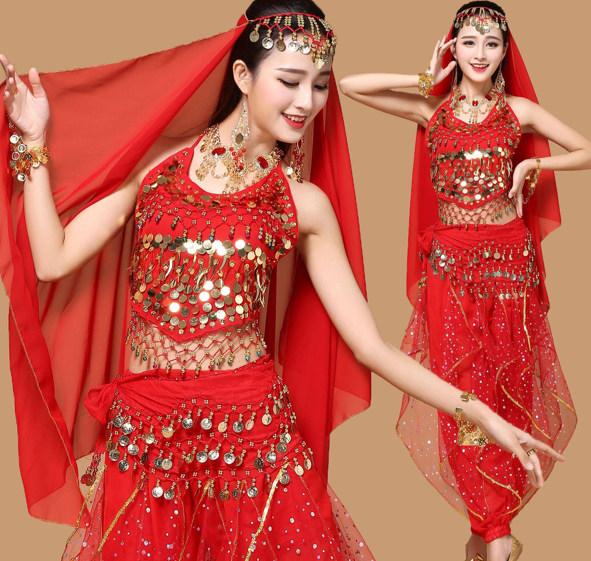 服装印度舞台表演民族民族舞舞蹈肚皮天竺少女民族服装