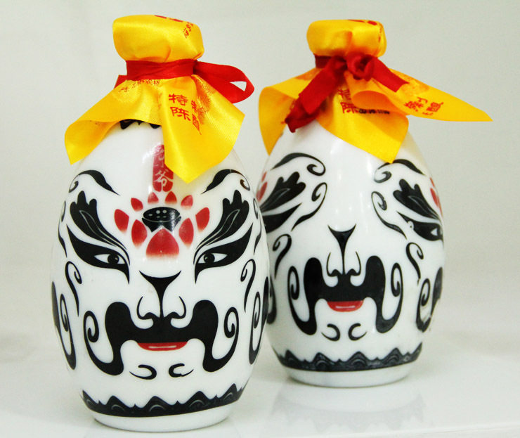 白酒京爷北京二锅头酒脸谱二锅头收藏酒陶瓷罐装白酒52度 750ml