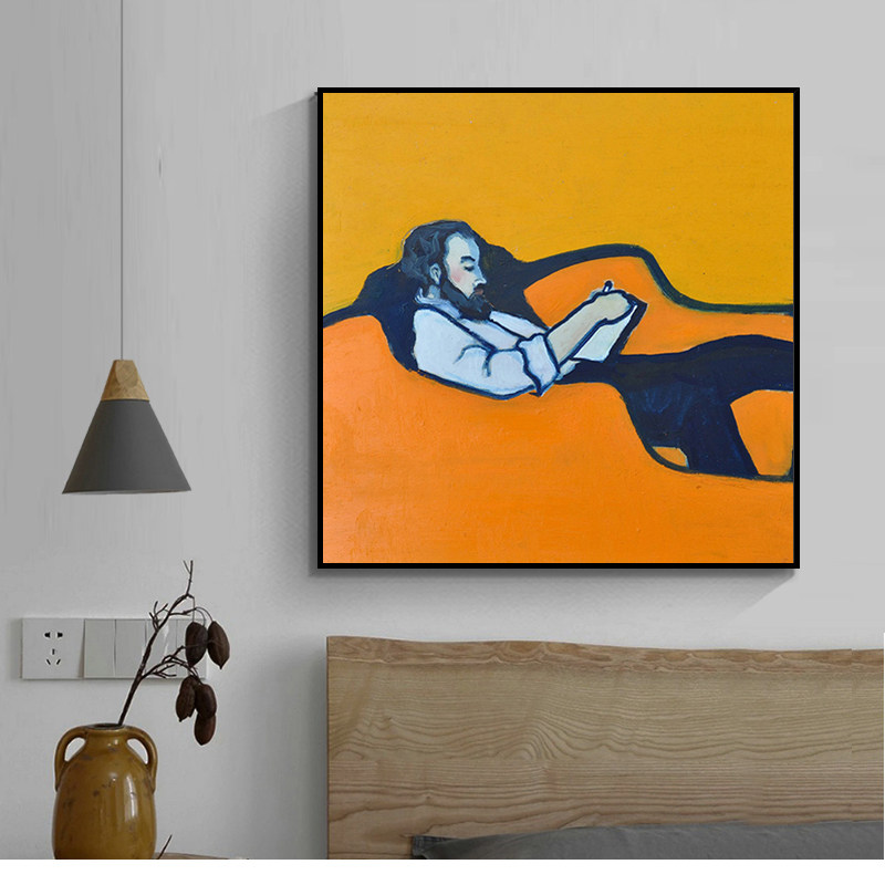 stdemerbe橙色小众装饰画客厅抽象艺术现代现代装饰画