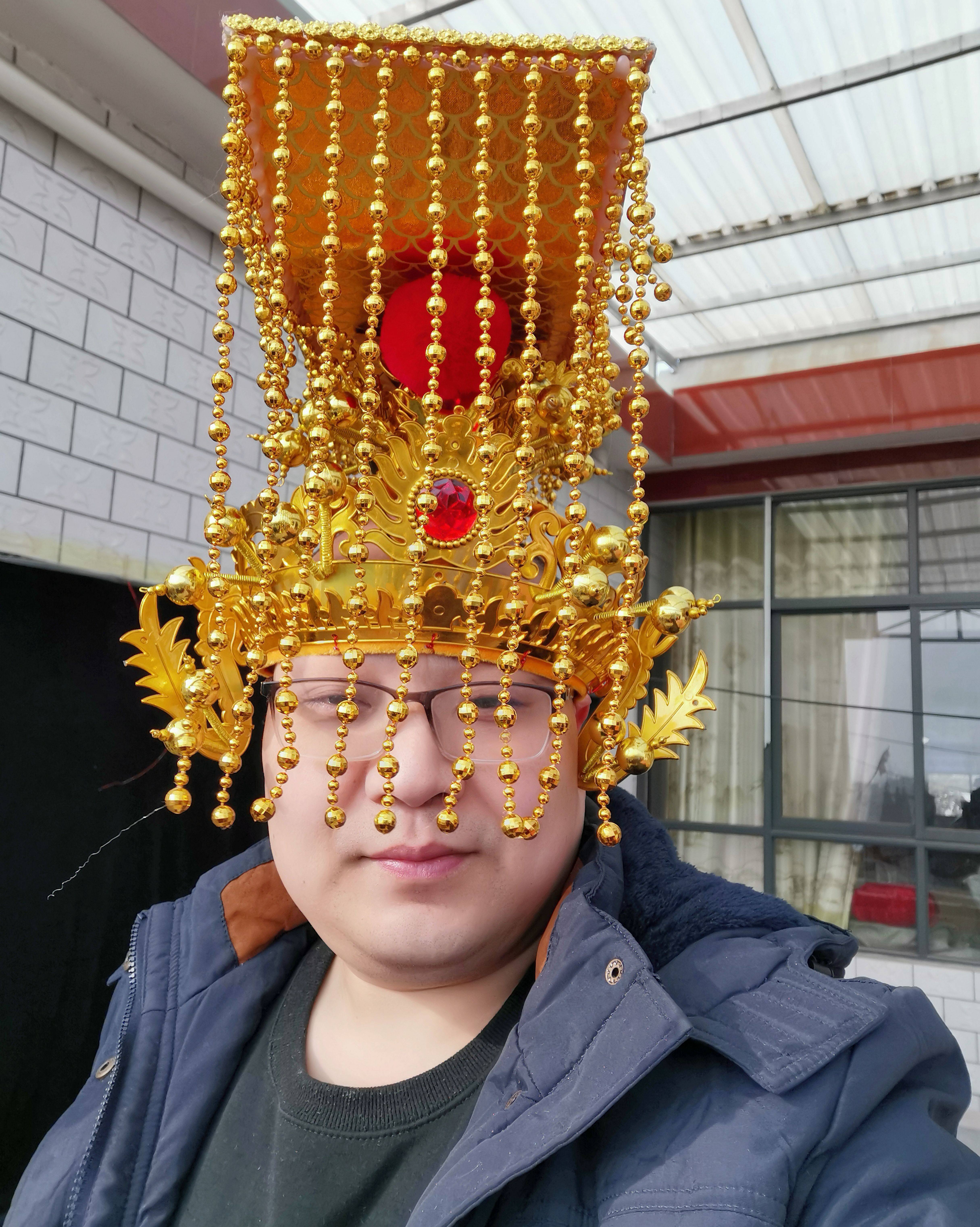 皇帝帽子古龙龙王玉皇平顶顶冠戏剧京剧玉帝民族服装