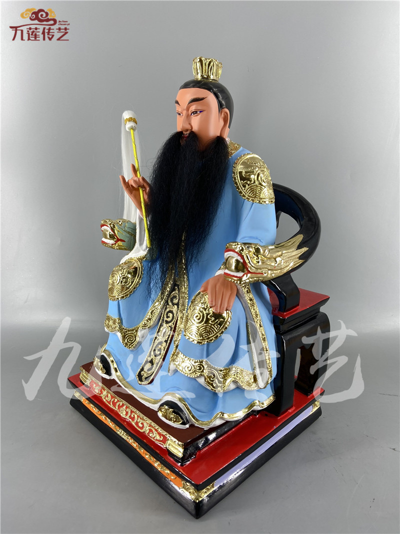 木雕神像许真君许逊天师闾山祖师樟木漆线传艺木雕