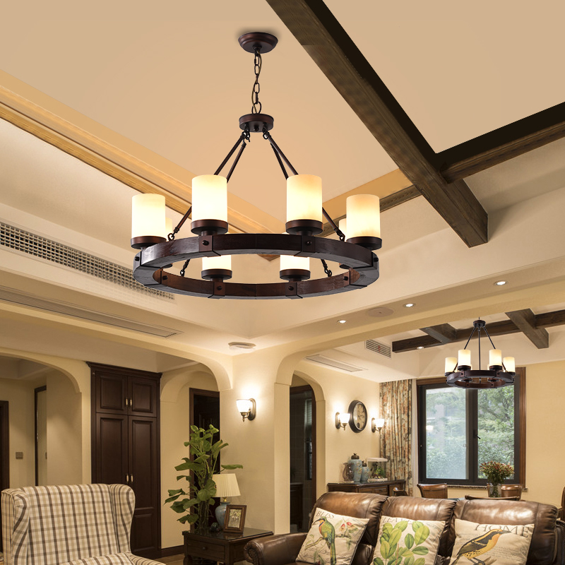 美式吊灯客厅书房卧室灯具设计师地中海简约复古餐厅吊灯