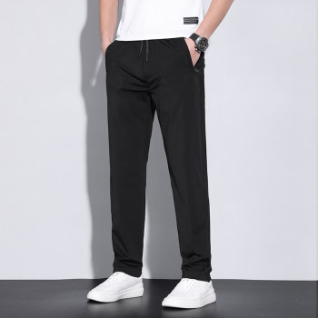 Playboy Pants Summer Men's Thin Ice Silk Trousers Loose Straight Quick-drying Sports Pants Casual Pants No Ironing