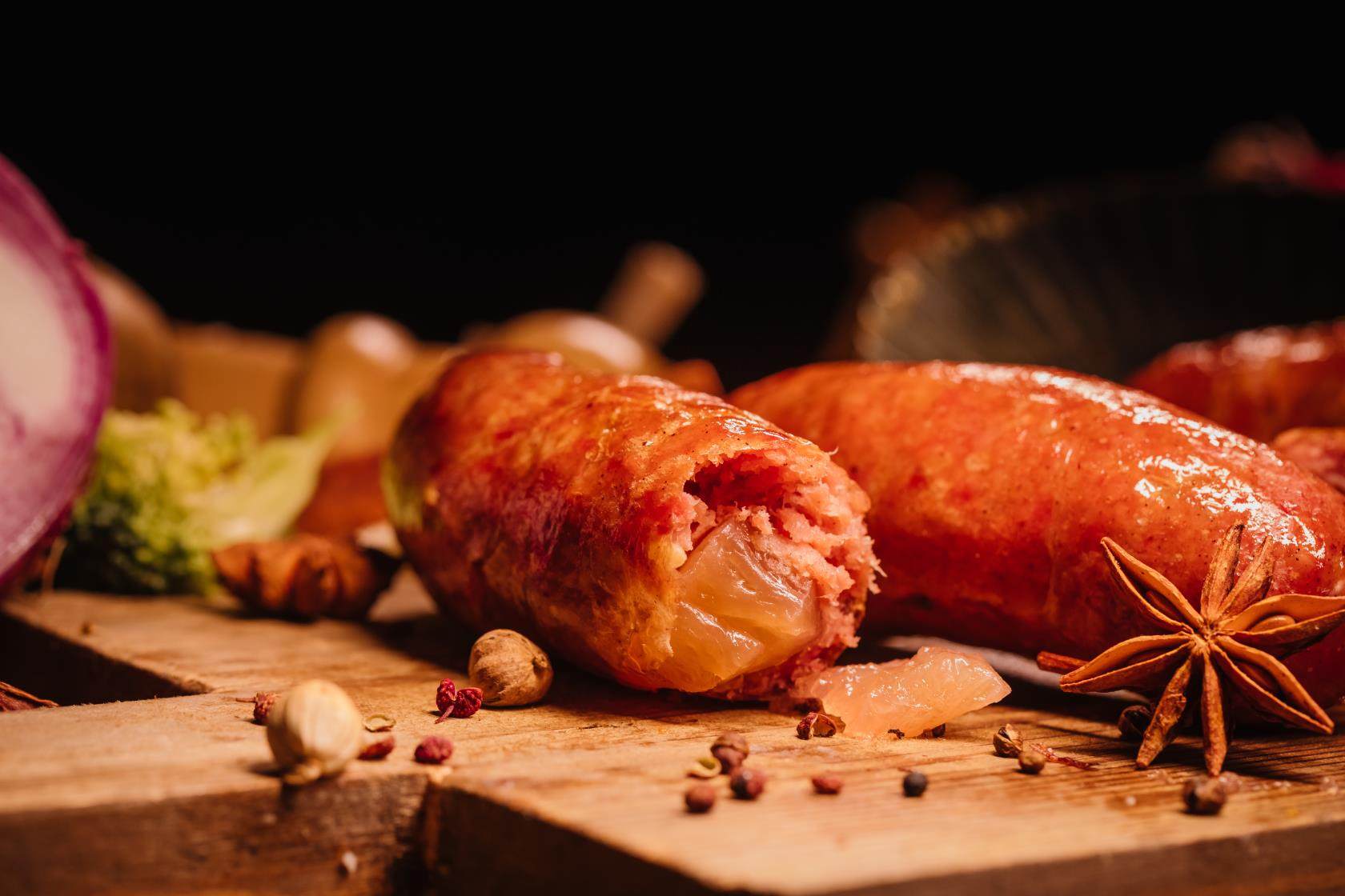 内蒙古呼伦贝尔特产鲜醉美呼牛筋牛肉香肠500克香肠