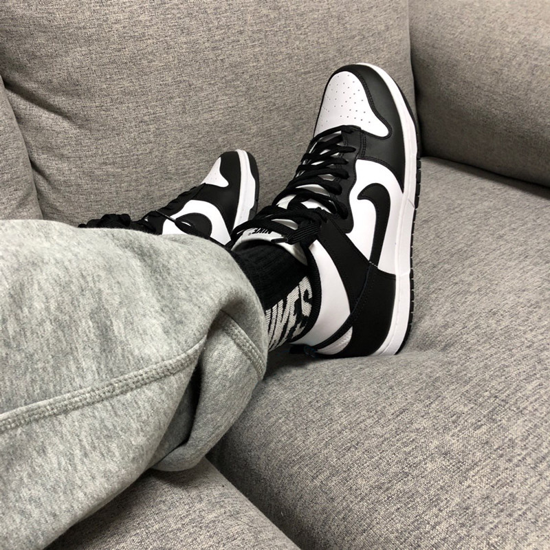105耐克黑白熊猫高帮男子休闲板鞋highdd1399retrodunknike