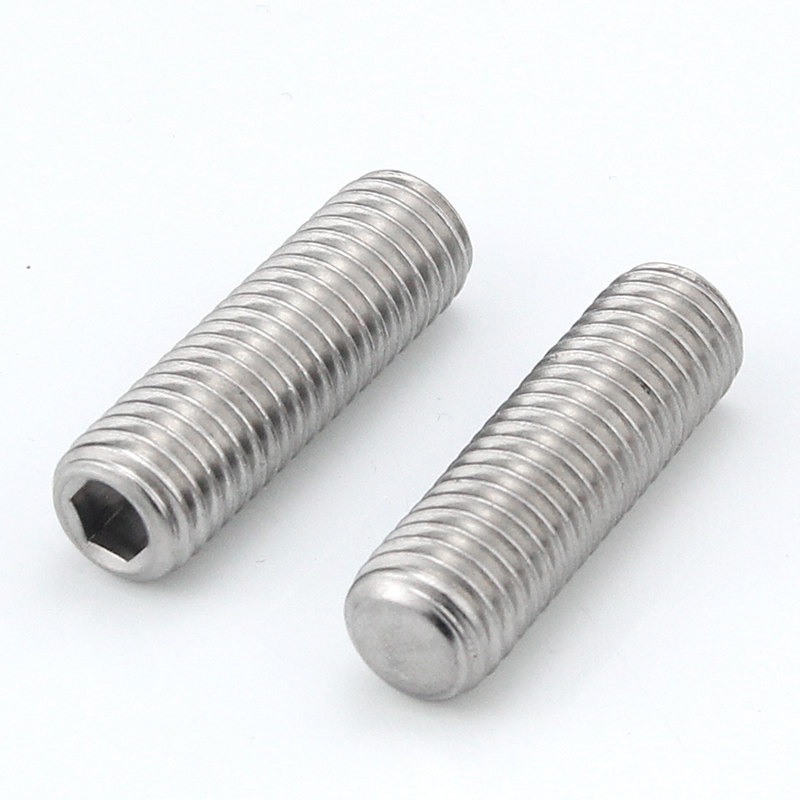 凹端不锈钢紧定螺丝六角机米顶丝无头螺钉m2m25m16螺钉