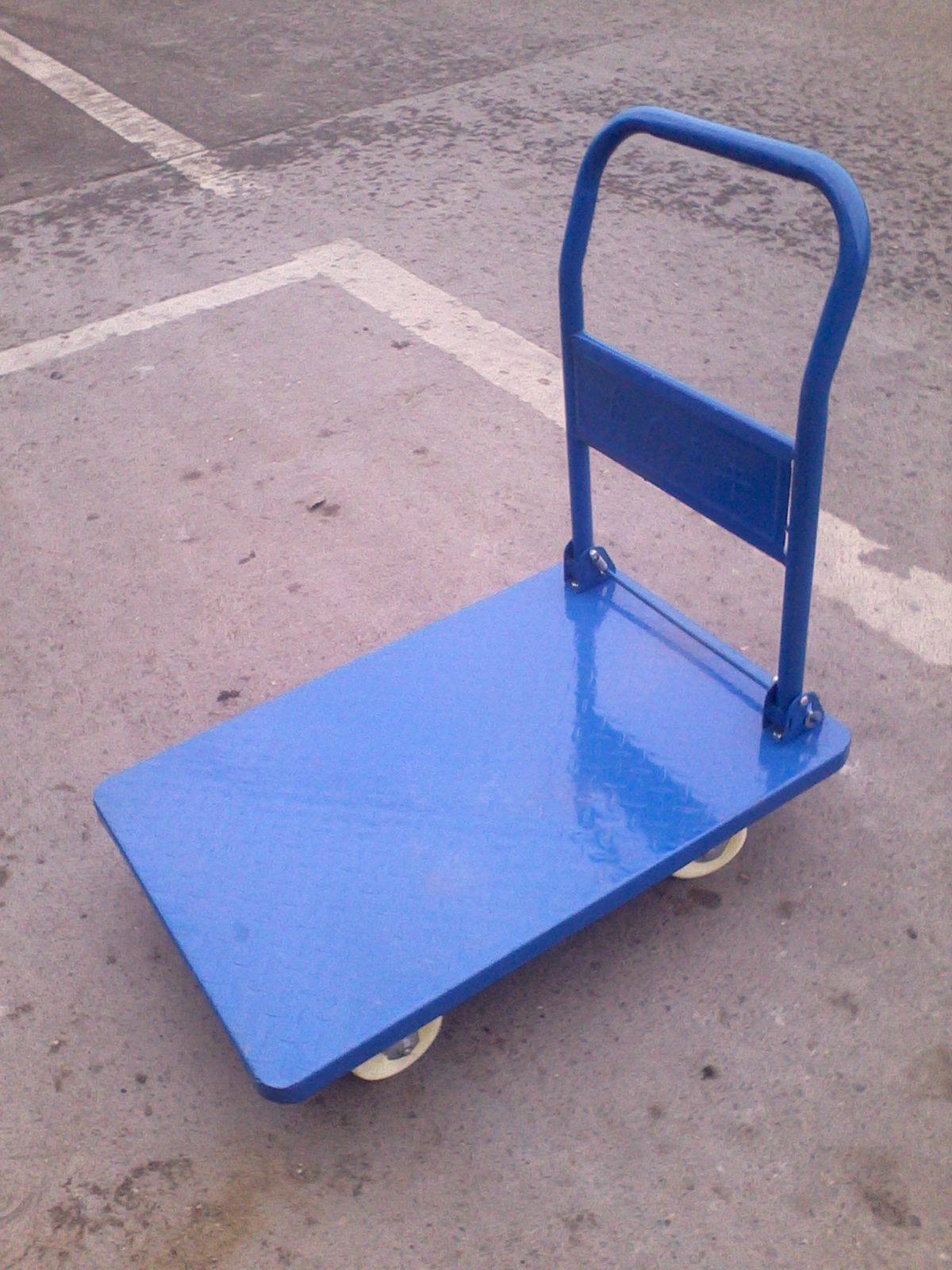 铁板钢板平板车折叠防滑搬运手推车推货车拉货车小推车小拖车仓库