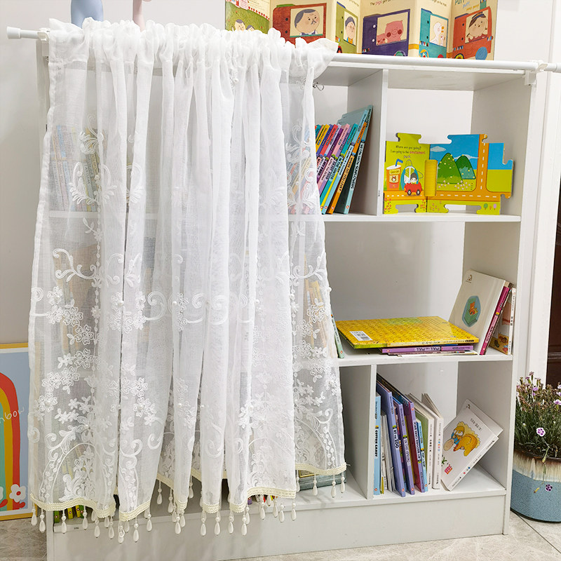 珍珠门帘遮挡柜子帘子布帘子高端遮丑防尘杂物成品窗帘