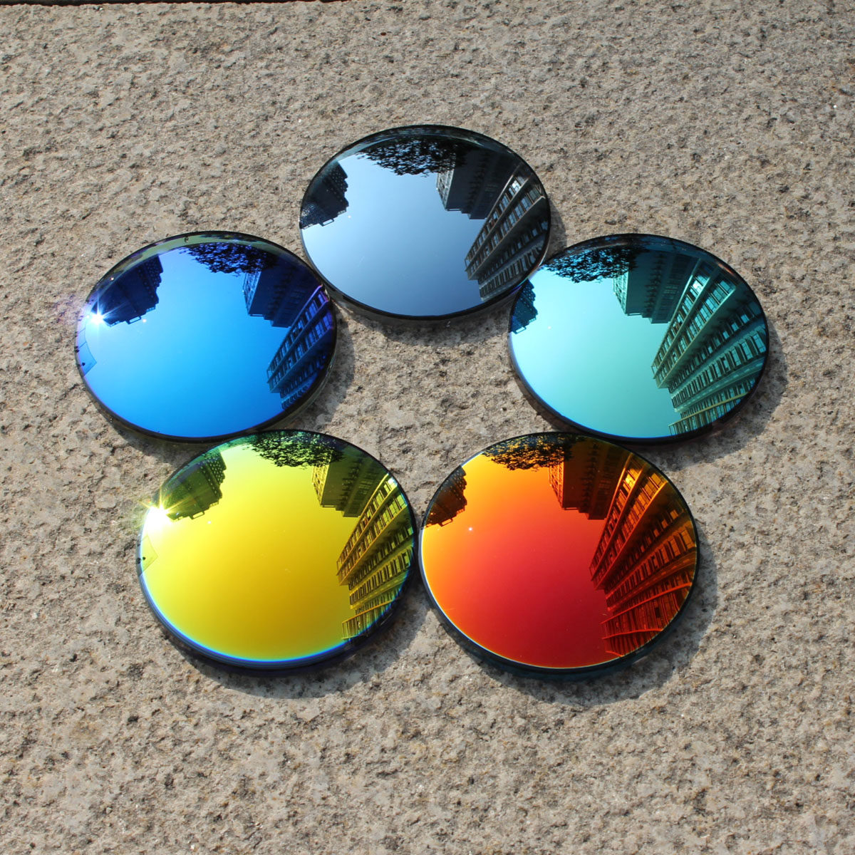 近视镜片炫彩反光偏光太阳镜开车户外钓鱼司机定制眼镜片