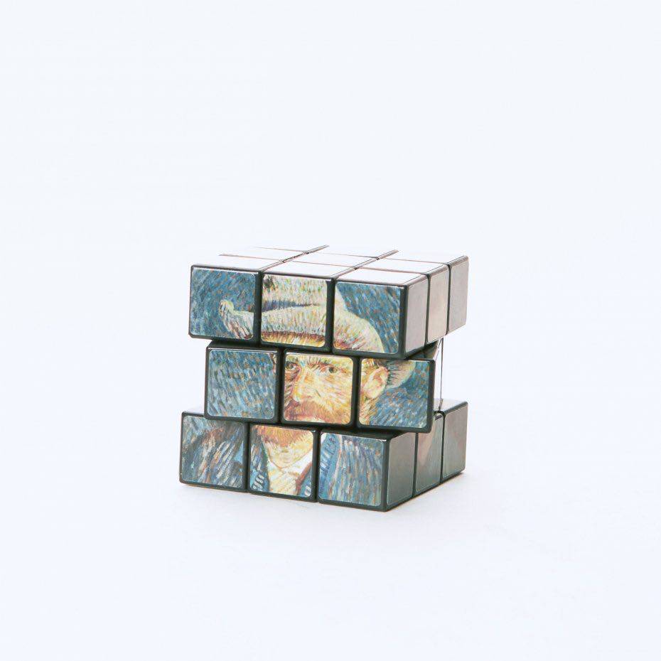 欧洲旅游荷兰阿姆斯特丹梵高博物馆纪念品玩具文创自画像魔方创意礼盒