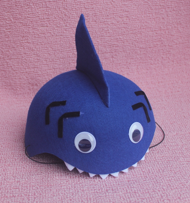 大鲨鱼头饰表演用品聚会装扮cos道具可爱爱小聚会装饰帽子