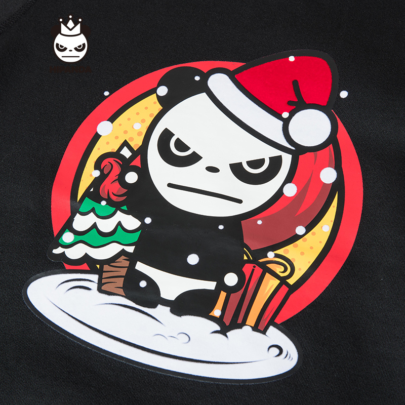 hipanda 你好熊猫 设计潮牌 男款 圣诞节熊猫圆领卫衣 - hipanda旗舰