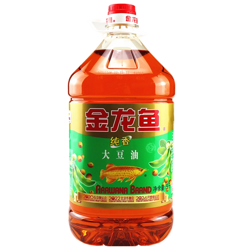 金龙鱼纯香大豆豆油5l桶包浸出工艺家用商用大豆油