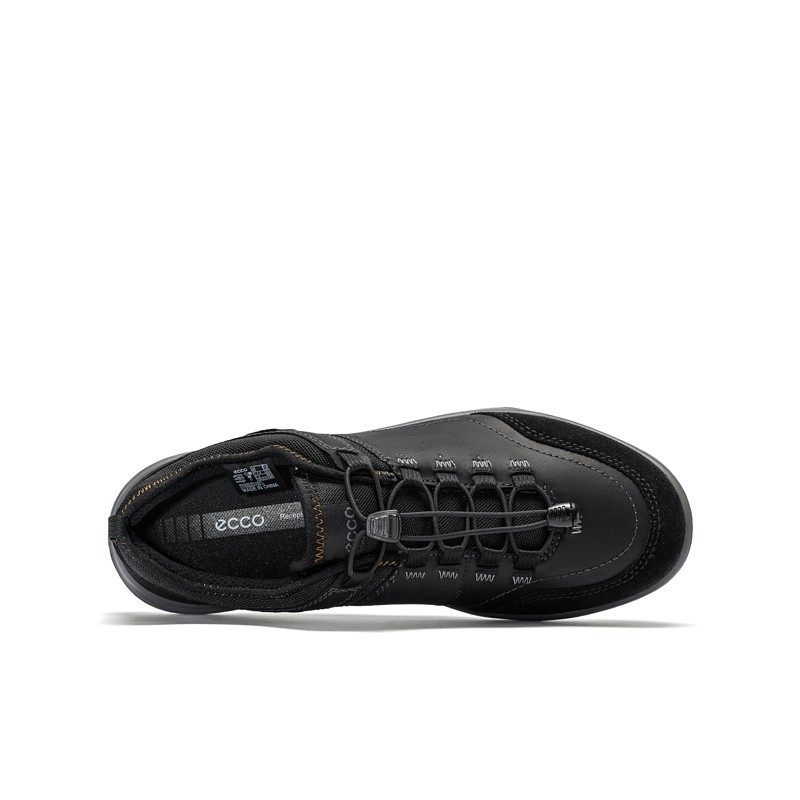 ecco男鞋日常休闲锁扣鞋带防拨水运运动鞋健步单鞋