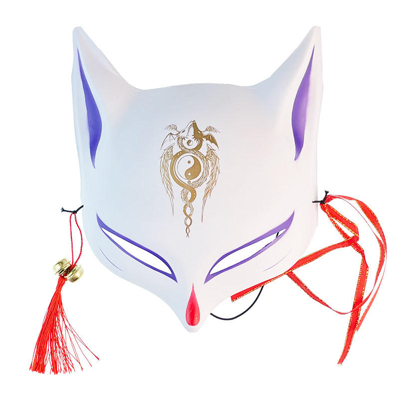 日本和风灵狐脸面具半猫妖狐舞会派对化妆道具儿童女中国风狐狸