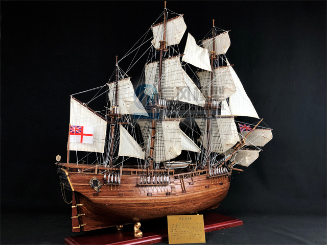 古典帆船模型 英国名舰 奋进号(中号) 婚庆 商务 礼品 送定制铭牌