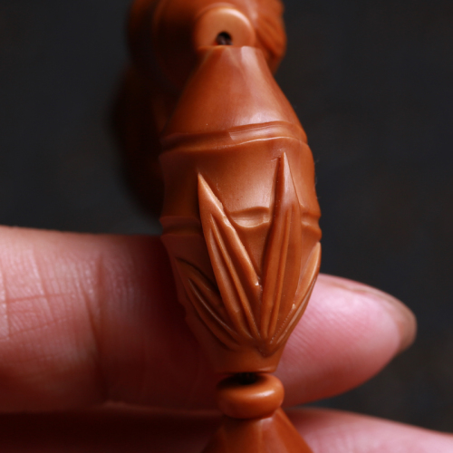 苏勇橄榄核手串竹节步步高升清风亮节核雕橄榄佛珠手链送老师领导