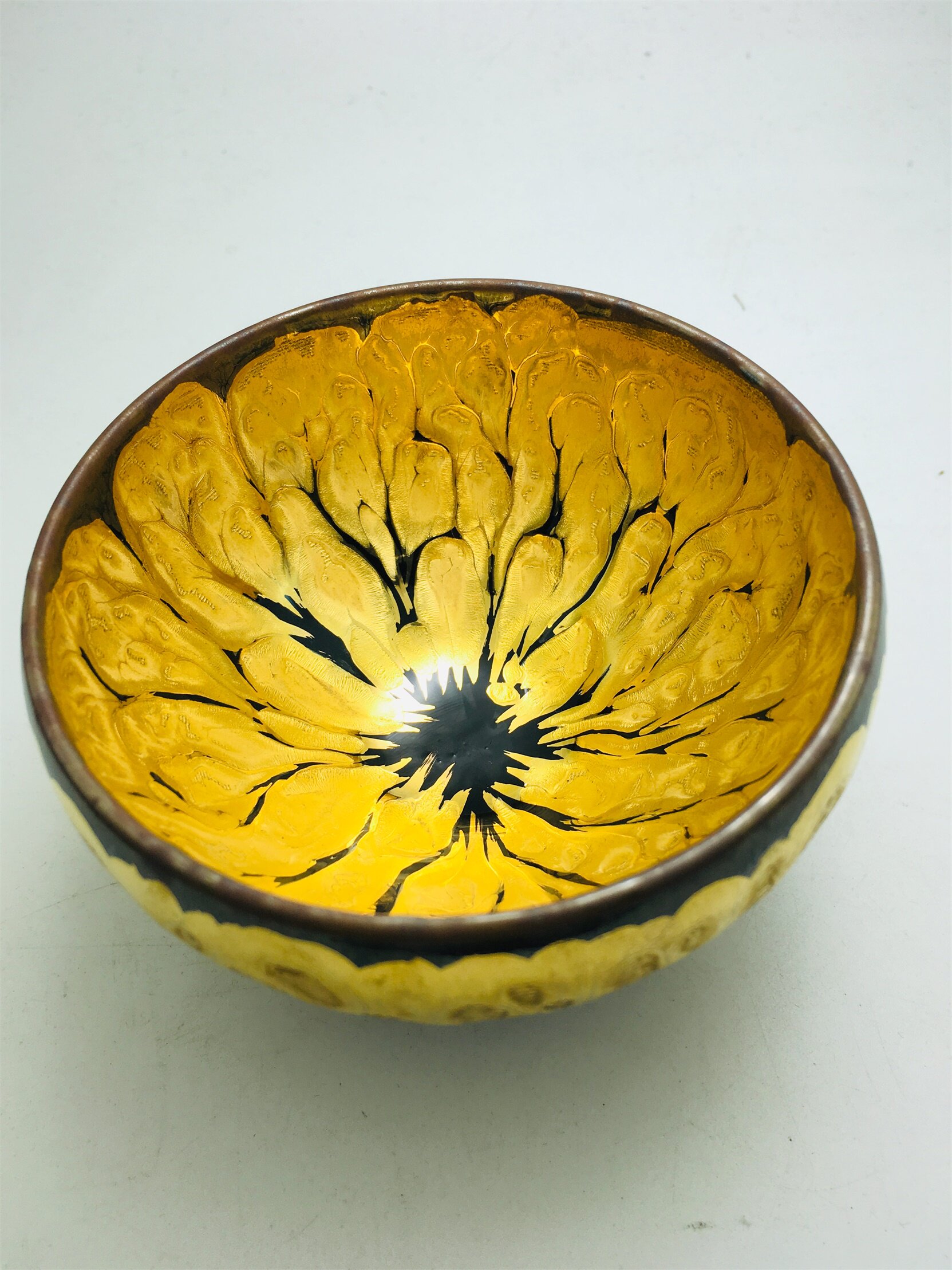 金盏蔡文主人茗茶盏品天目茶具茶杯大号金莲建盏