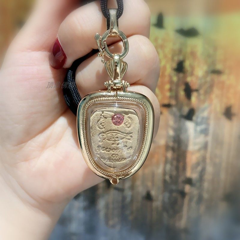 佛牌顶鼎泰国金面佛吊坠笑脸笑面佛金脸佛阿赞泰国特色