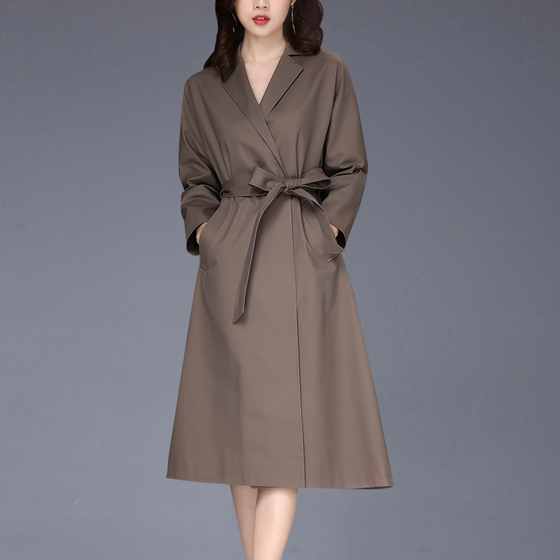 2022春秋新款显瘦风衣女中中长款韩版时尚气质风衣