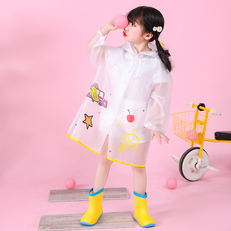 儿童宝宝透明防水环保雨衣